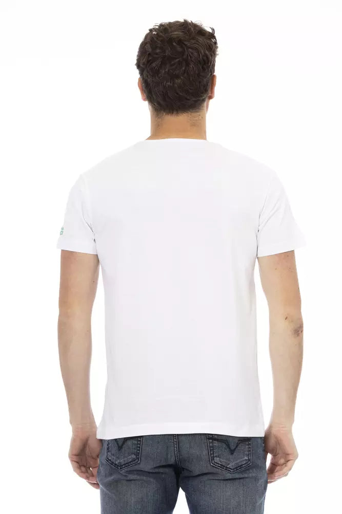 T-shirt homme en coton blanc Trussardi Action