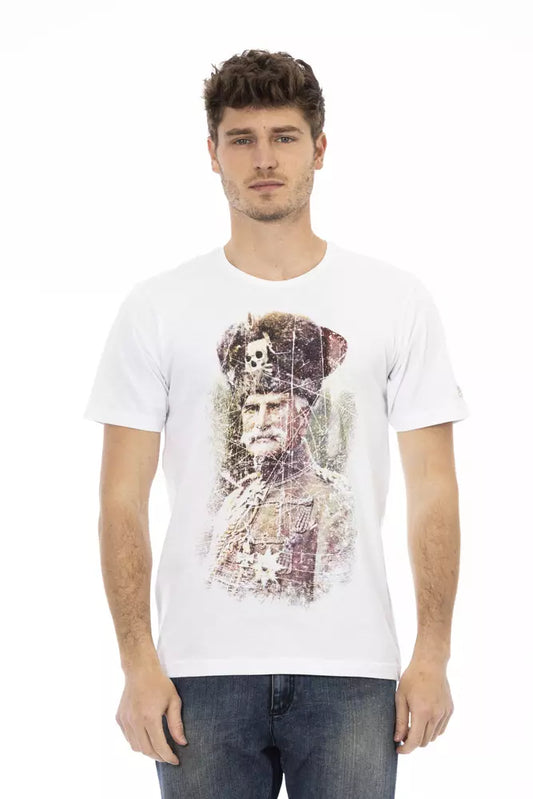 T-shirt homme en coton blanc Trussardi Action