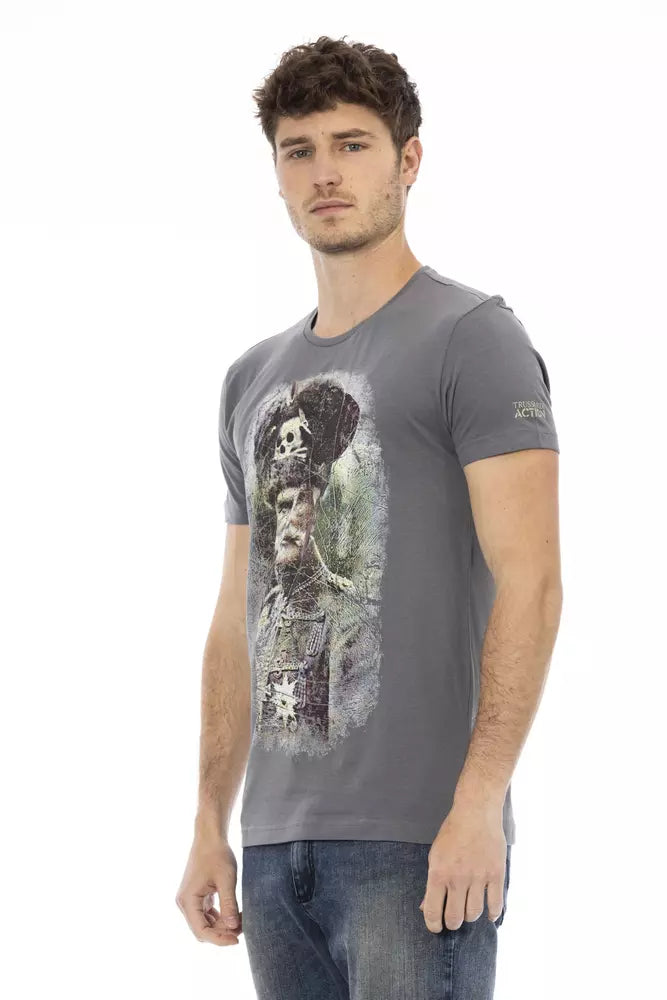 Trussardi Action Grijs Katoenen Heren T-Shirt