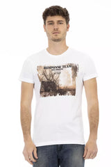 T-shirt homme en coton blanc Trussardi Action