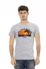 T-shirt homme en coton gris de Trussardi Action