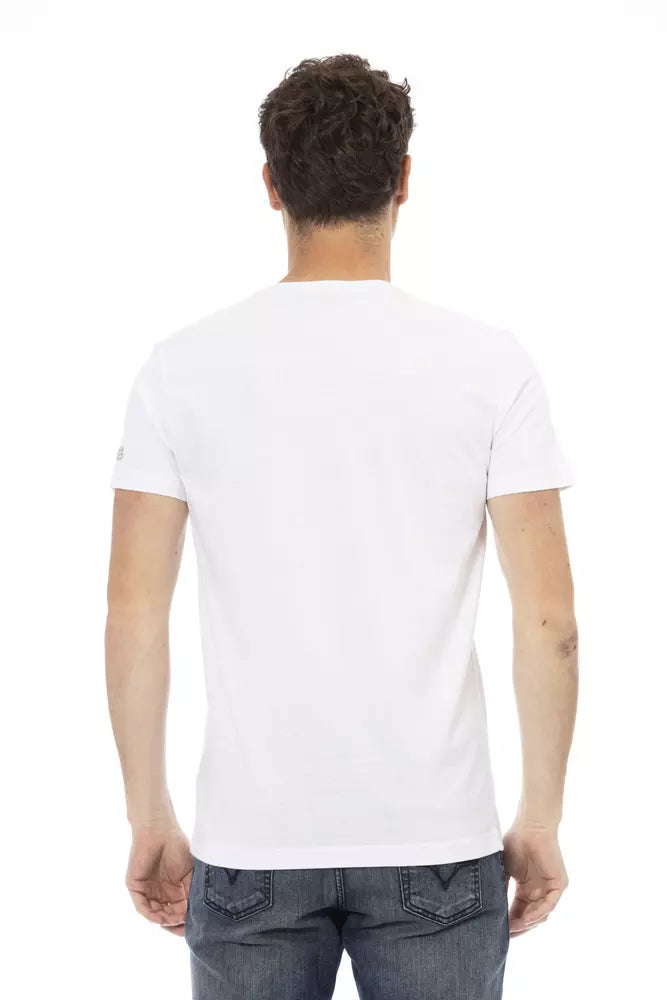 T-shirt homme en coton blanc Trussardi Action