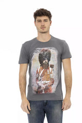 T-shirt homme en coton gris de Trussardi Action