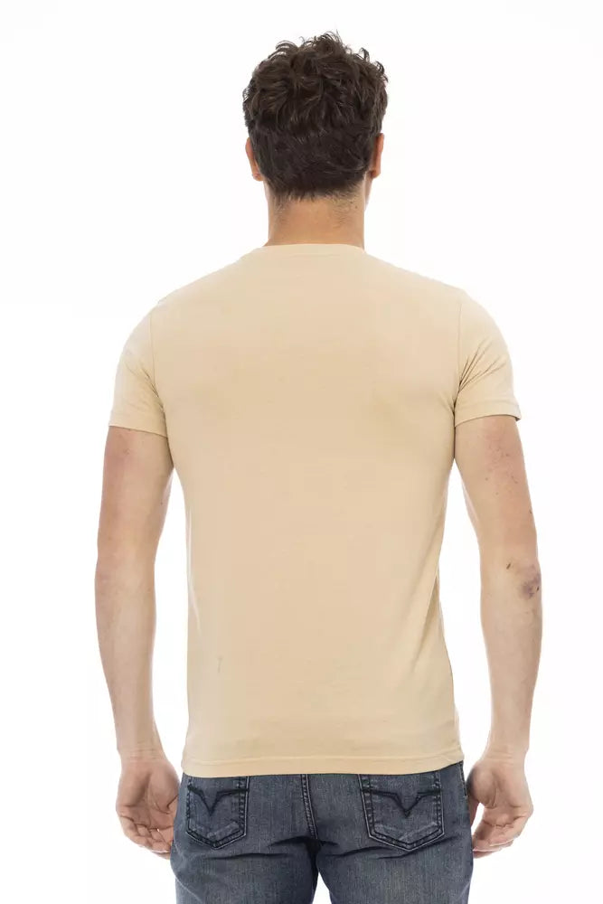 Trussardi T-shirt voor heren in beige katoen