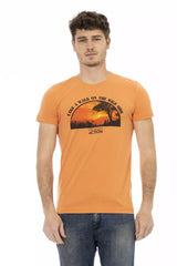T-shirt homme en coton orange Trussardi Action
