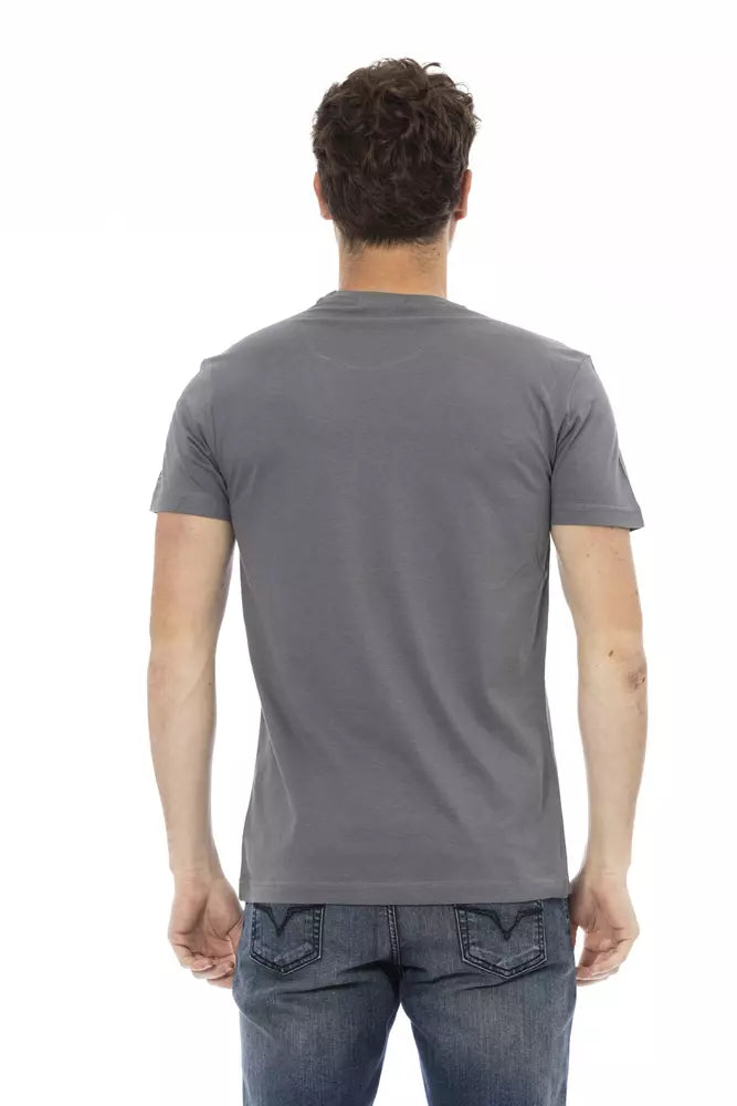 T-shirt homme en coton gris de Trussardi Action