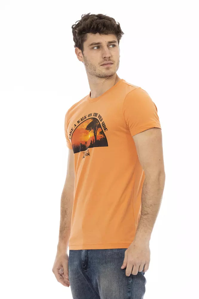 T-shirt homme en coton orange Trussardi Action