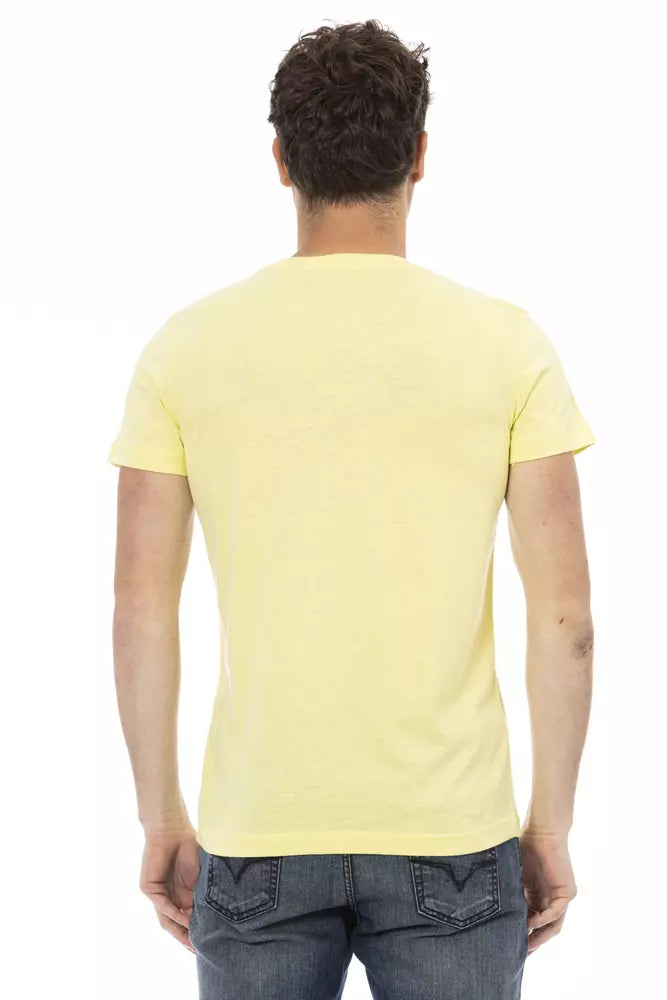 T-shirt homme en coton jaune Trussardi Action