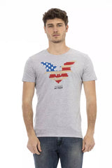 T-shirt homme en coton gris de Trussardi Action