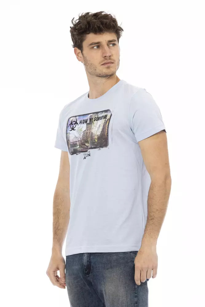 Trussardi Action Lichtblauw Katoenen Heren T-Shirt
