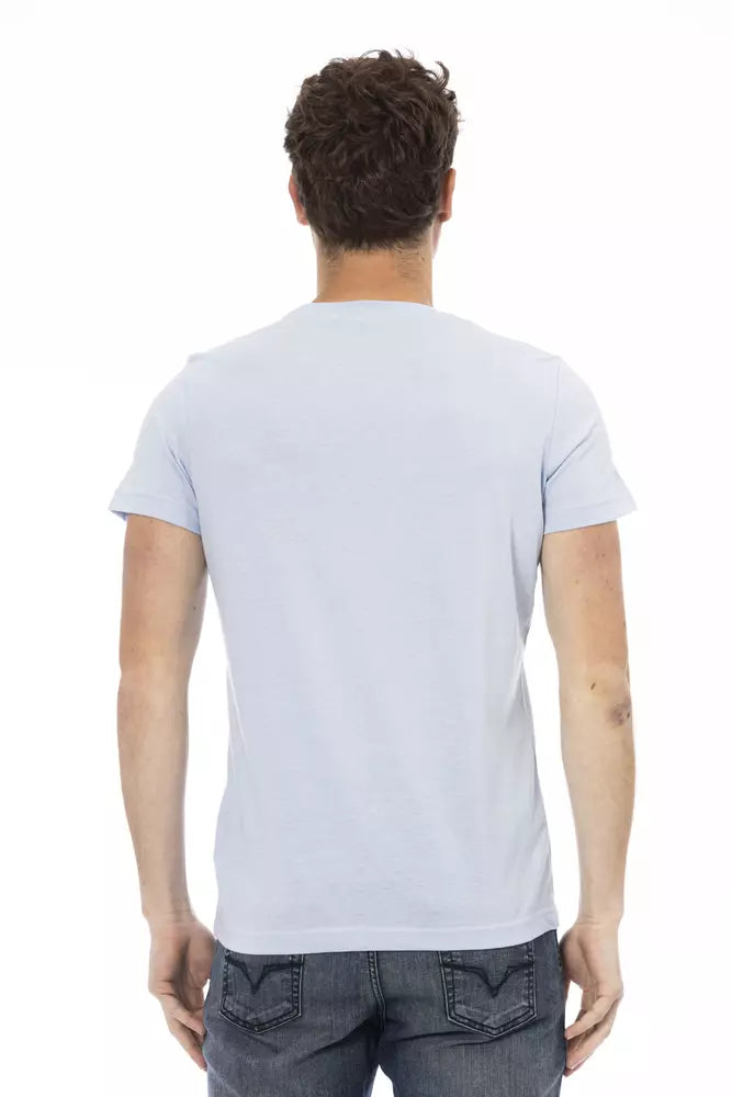Trussardi Action Lichtblauw Katoenen Heren T-Shirt
