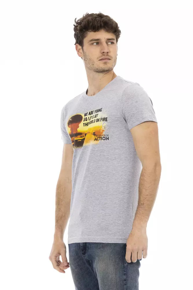 Trussardi Action Grijs Katoenen Heren T-Shirt
