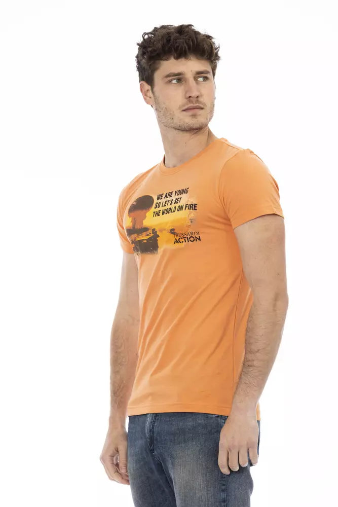 Trussardi Action Oranje Katoenen Heren T-Shirt