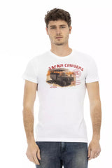 T-shirt homme en coton blanc Trussardi Action