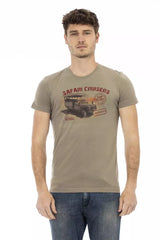 T-shirt homme en coton vert Trussardi Action