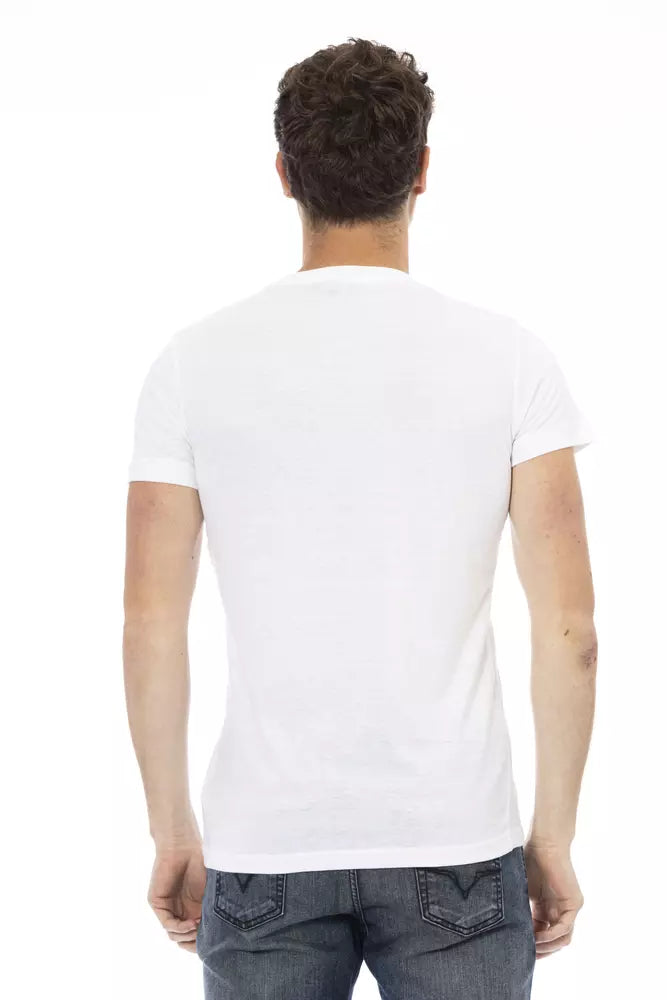 T-shirt homme en coton blanc Trussardi Action
