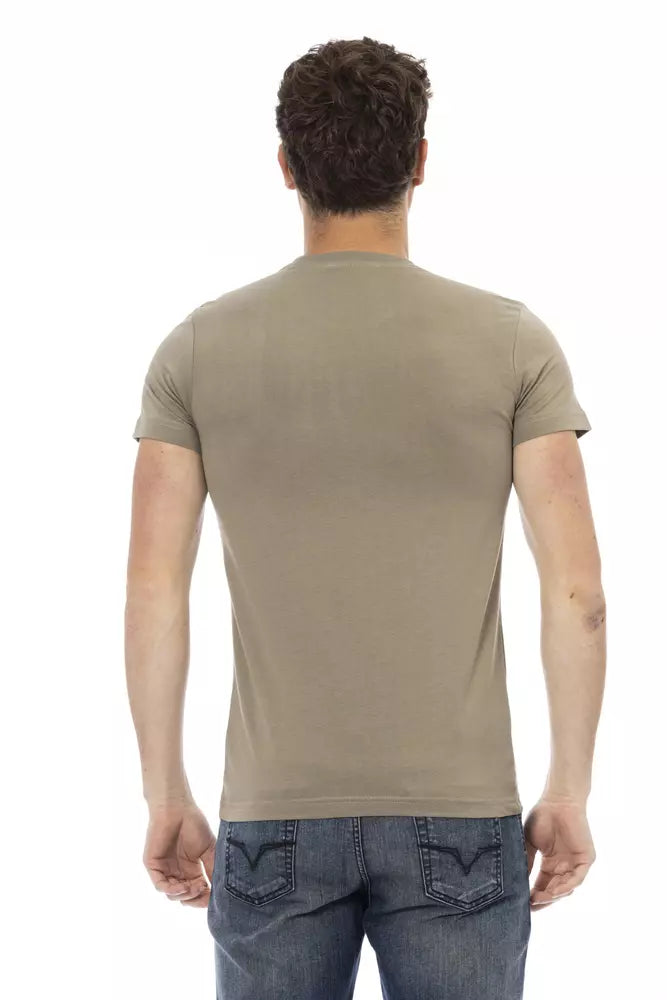 T-shirt homme en coton vert Trussardi Action