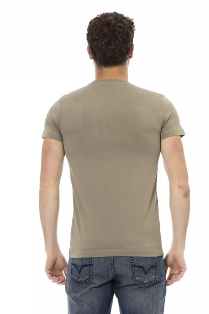 T-shirt homme en coton vert Trussardi Action