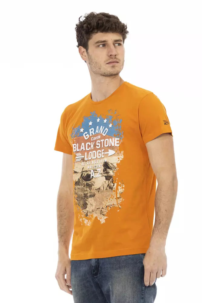 T-shirt homme en coton orange Trussardi Action