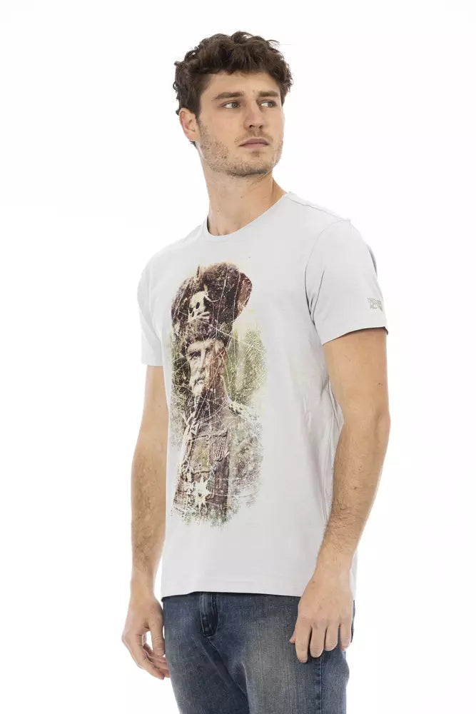T-shirt homme en coton gris de Trussardi Action