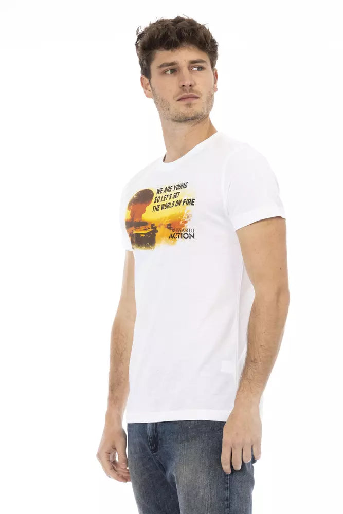 Trussardi Action wit katoenen heren T-shirt