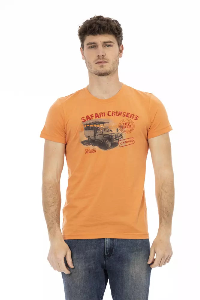 T-shirt homme en coton orange Trussardi Action