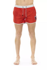 Bikkembergs Red Polyester Men Swim Short - Confort et Style