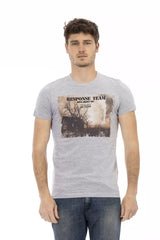 T-shirt homme en coton gris de Trussardi Action
