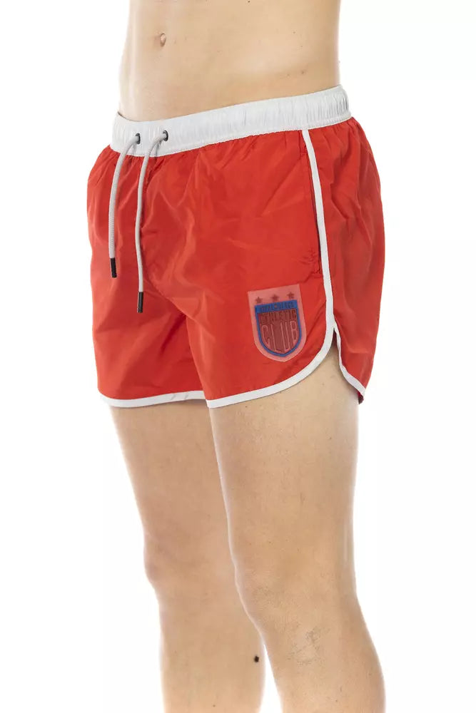 Bikkembergs Red Polyester Men Swim Short - Confort et Style