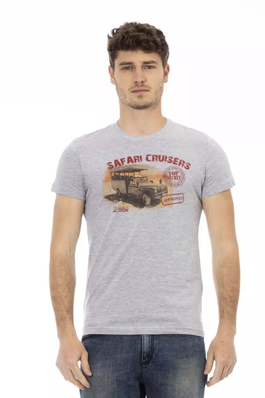 T-shirt homme en coton gris de Trussardi Action