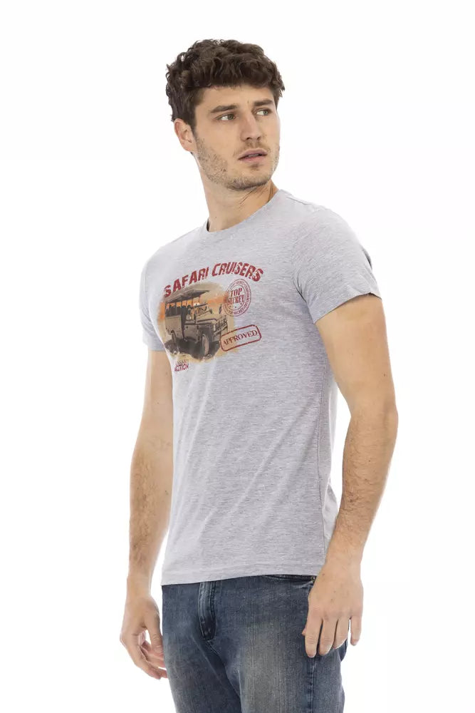 T-shirt homme en coton gris de Trussardi Action