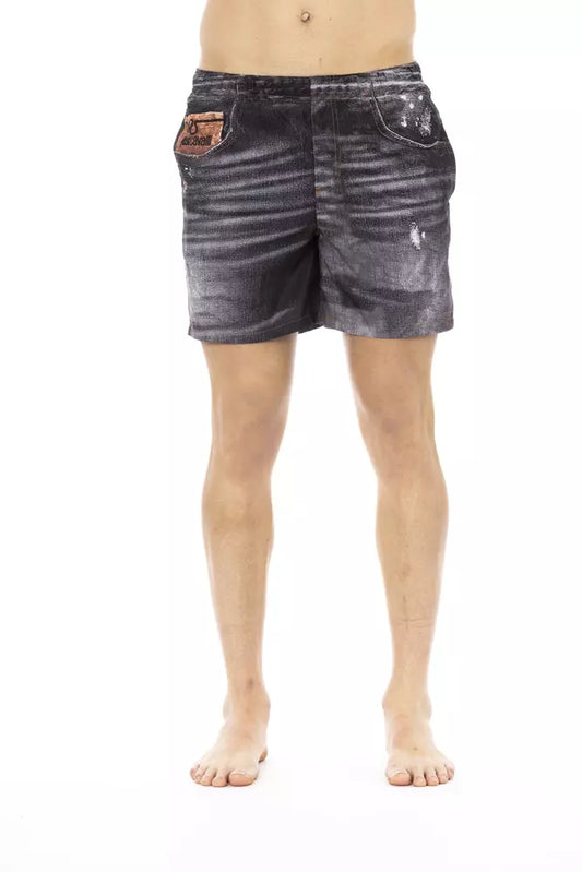 Short de bain pour homme en polyester noir Just Cavalli