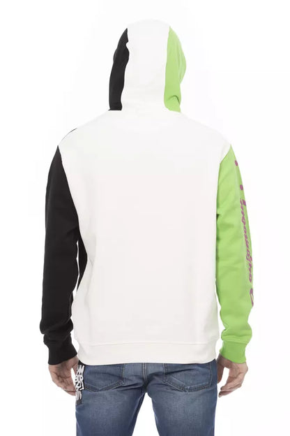 Pull à capuche blanc en coton pour homme Automobili Lamborghini