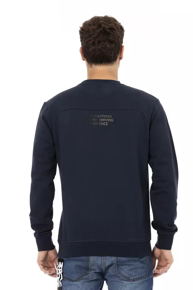 Pull en coton bleu pour homme Automobili Lamborghini