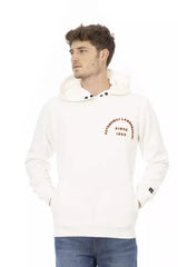 Pull en coton blanc pour homme avec poches, Automobili Lamborghini