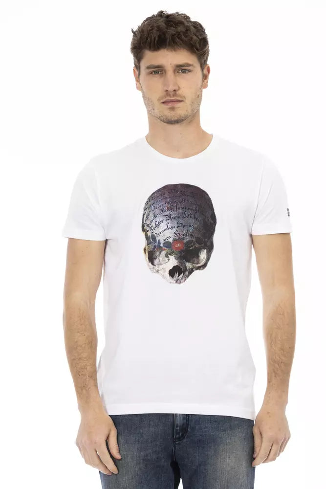 T-shirt homme en coton blanc Trussardi Action