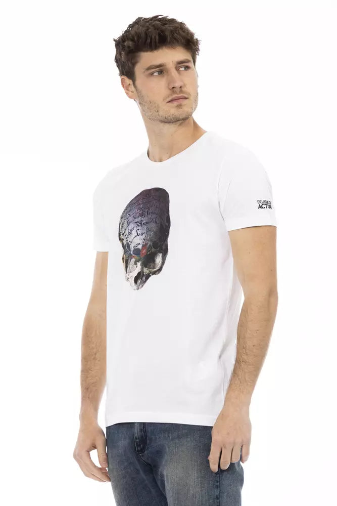 T-shirt homme en coton blanc Trussardi Action