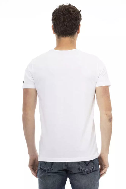 T-shirt homme en coton blanc Trussardi Action