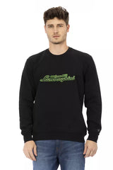 Pull en coton noir pour homme Automobili Lamborghini