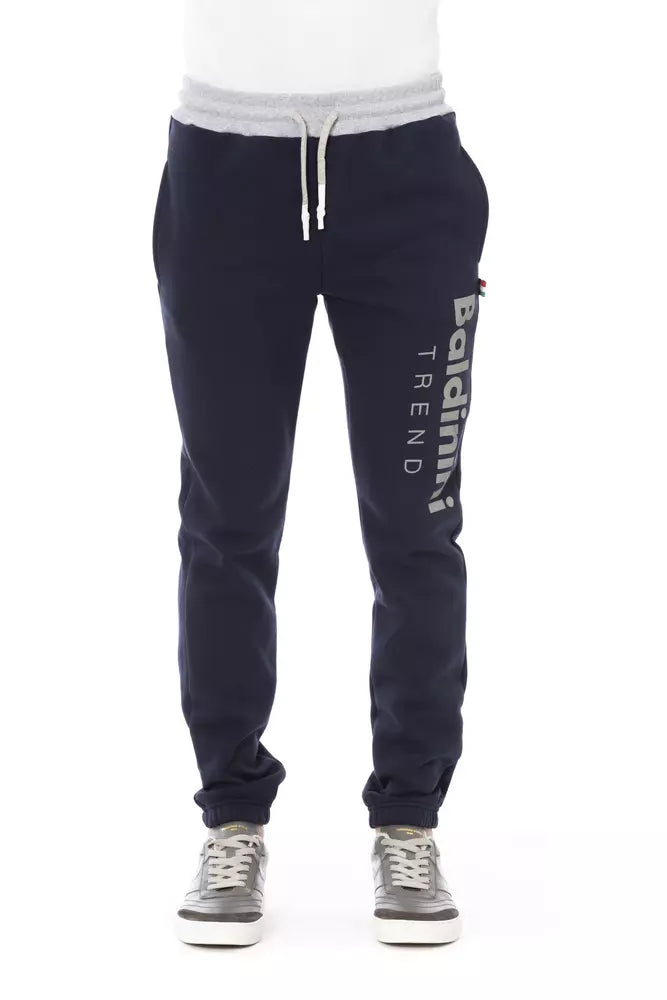 Pantalon de sport pour homme en coton bleu Baldinini Trend