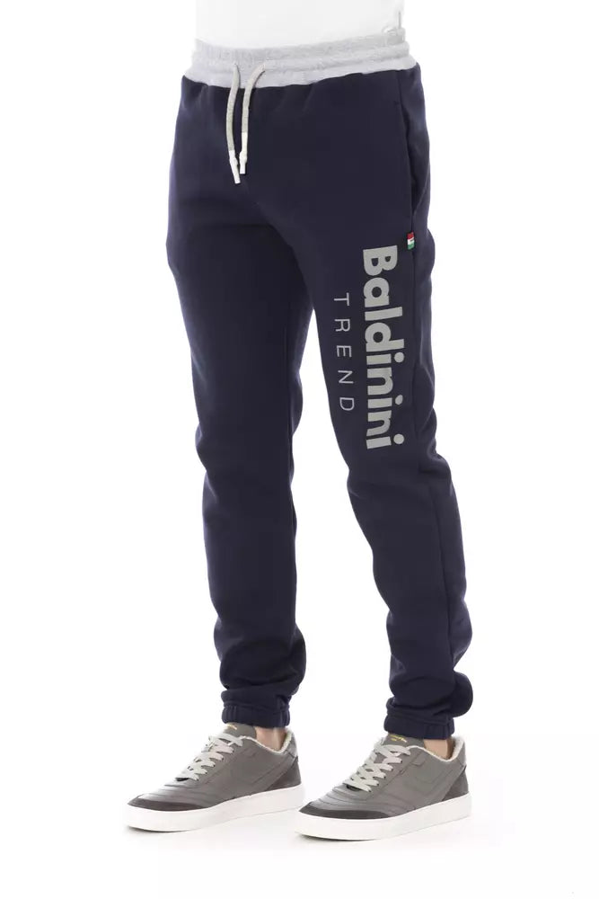 Baldinini Trend Blauwe Katoenen Heren Sportbroek