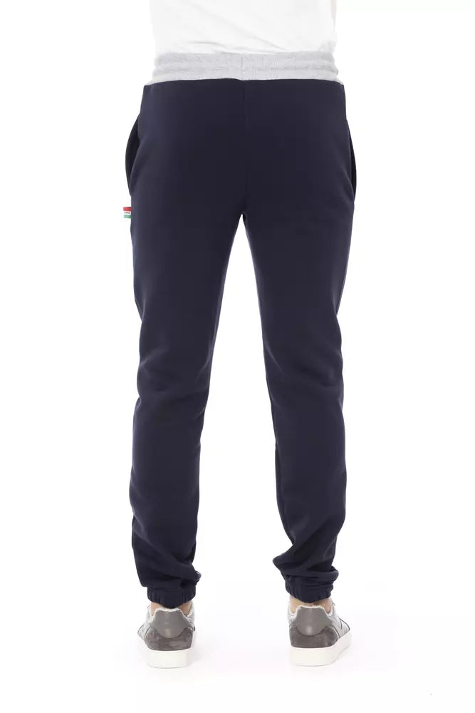 Baldinini Trend Blauwe Katoenen Heren Sportbroek