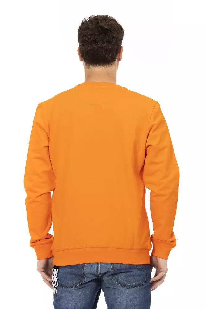 Pull en coton orange pour homme Automobili Lamborghini