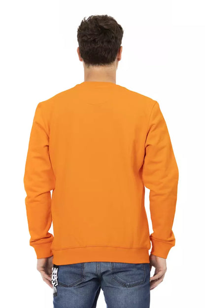 Pull en coton orange pour homme Automobili Lamborghini