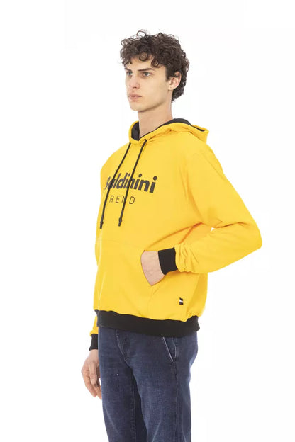 Sweat à capuche homme en coton jaune Baldinini Trend