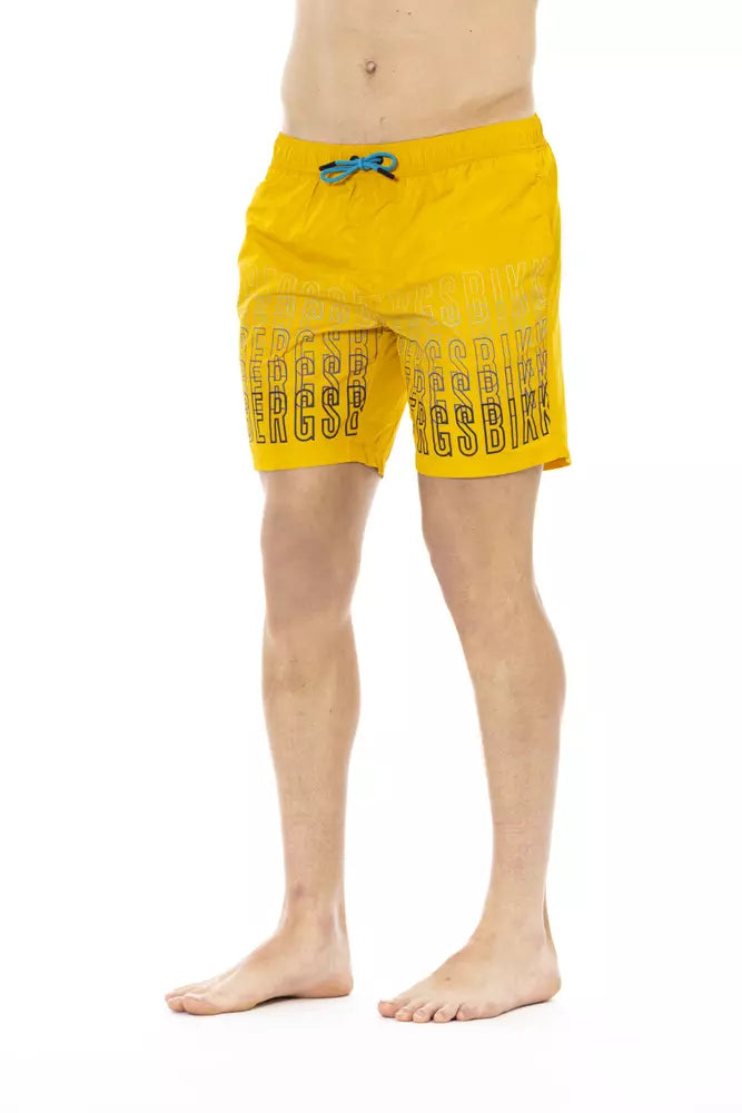 Bikkembergs Yellow Polyester Men Swim Short - Stylish & Comfortable