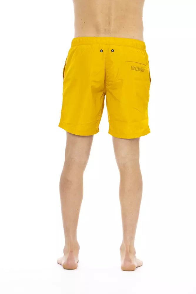 Bikkembergs Yellow Polyester Men Swim Short - Stylish & Comfortable