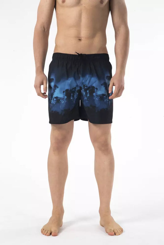 Short de bain noir en polyester pour homme, Just Cavalli