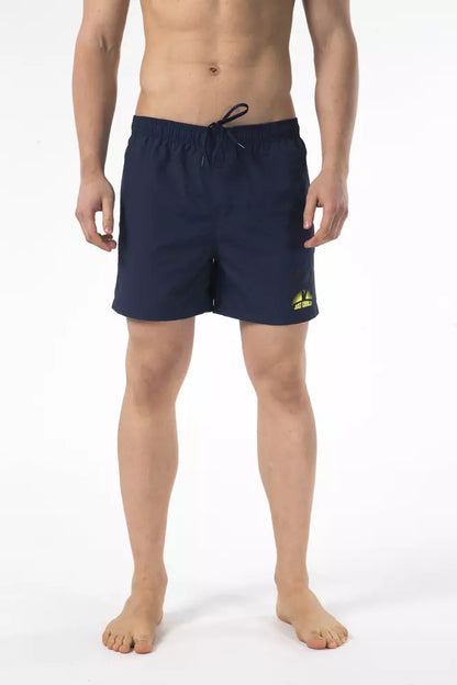 Short de bain bleu en nylon pour homme Just Cavalli