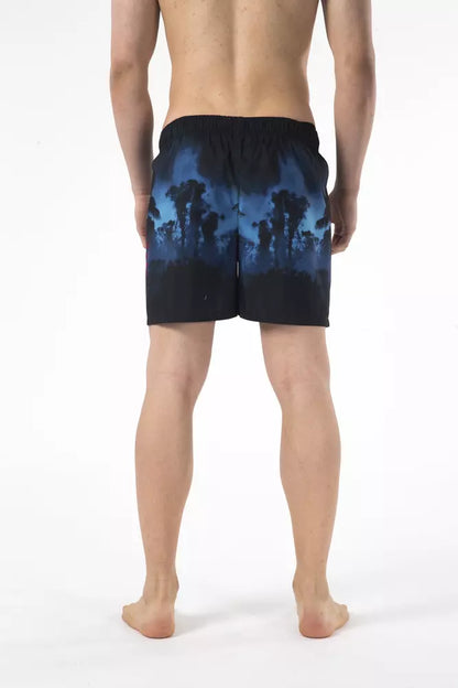 Short de bain noir en polyester pour homme, Just Cavalli